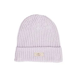 Cotton Knitted Classic Beanie, lavender