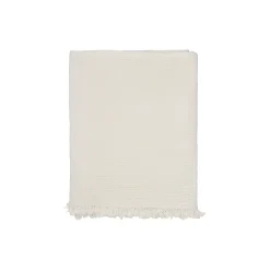 Cotton plaid, pure ecru