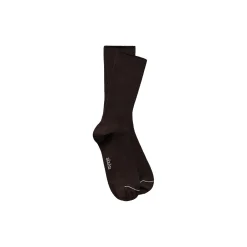 Cotton Rib Socks, chocolate