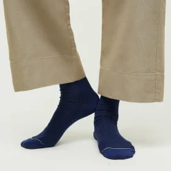 Cotton Rib Socks, midnight blue
