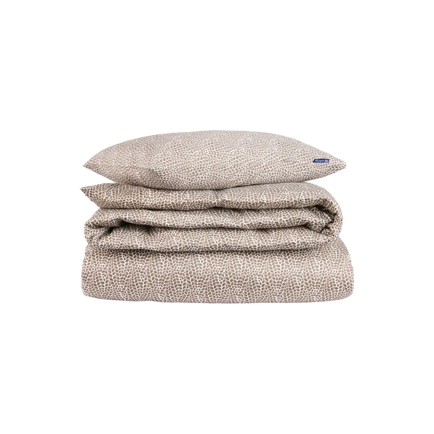 Cotton Sateen Bed Set, stone/white/beige