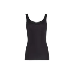 Cotton Seamless Tank Top, black