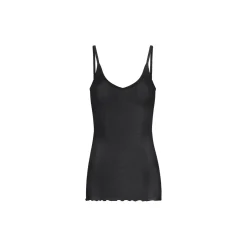 Cotton Spaghetti Top, black