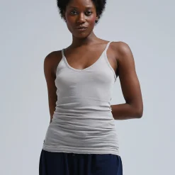 Cotton Spaghetti Top, grey