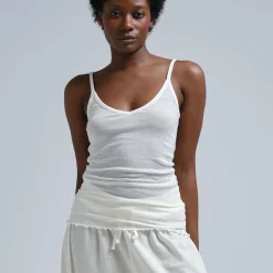 Cotton Spaghetti Top, off-white