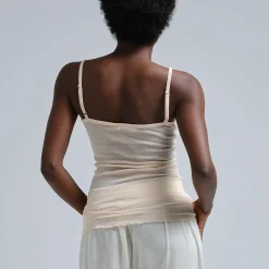 Cotton Spaghetti Top, rosie beige