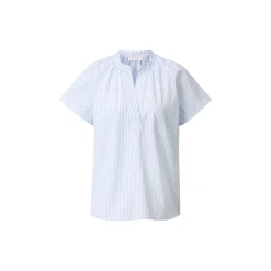 Cotton Stripe Blouse, skyway blue