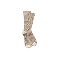 Cotton Stripe Socks, mix chestnut