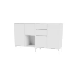 COUPLE bred skænk med ben i krom, 101 new white