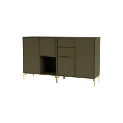 COUPLE bred skænk med ben i messing, 139 oregano