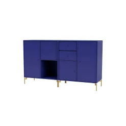 COUPLE bred skænk med ben i messing, 135 monarch