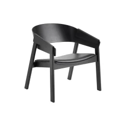 Cover Lounge Chair, refine leather black/black