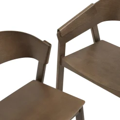 Cover Side Chair, stained dark brown