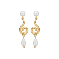 Curiosity øreringe, forgyldt sølv