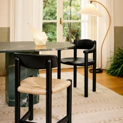 Daumiller Dining Armchair, brown/black pine