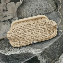 Day Crochet Clutch, coriander beige