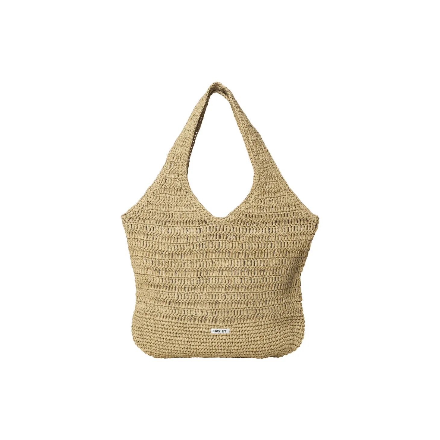 Day Crochet Tote, coriander beige