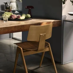 Daystak RD1 Side Chair, beech/walnut