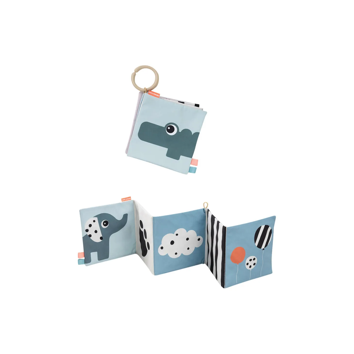 Deer Friends folde-ud stofbog, colour mix