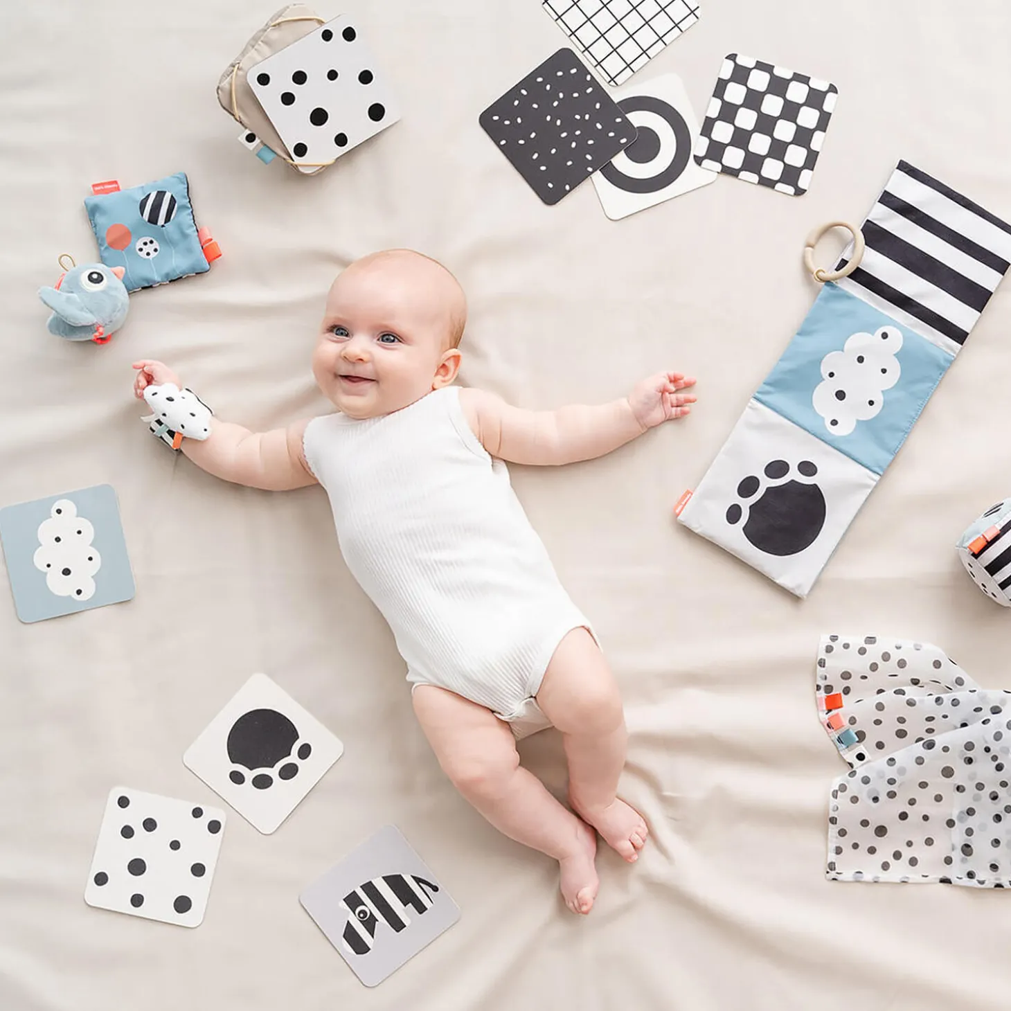 Deer Friends folde-ud stofbog, colour mix