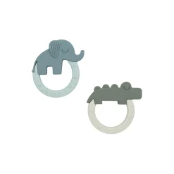 Deer Friends 2-pak bidelegetøj, green/blue