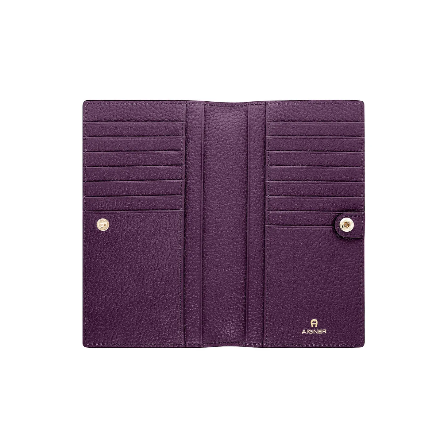 Delia bill and card case, plum