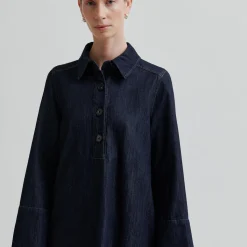 Dera Denim Tunic Dress, dark blue denim