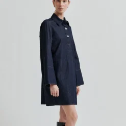 Dera Denim Tunic Dress, dark blue denim