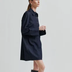 Dera Denim Tunic Dress, dark blue denim