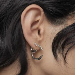 Disrupted Hoop, silver