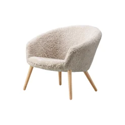 Ditzel loungestol, hvid/lakeret eg