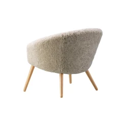 Ditzel loungestol, hvid/olieret eg