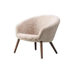 Ditzel loungestol, hvid/røget eg