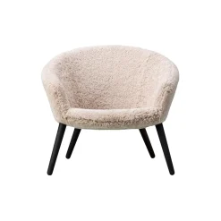 Ditzel loungestol, hvid/sortlakeret eg