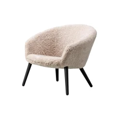 Ditzel loungestol, hvid/sortlakeret eg