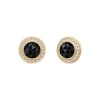 Divine Earstuds, gold/black