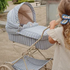 Doll Pram, captains blue check