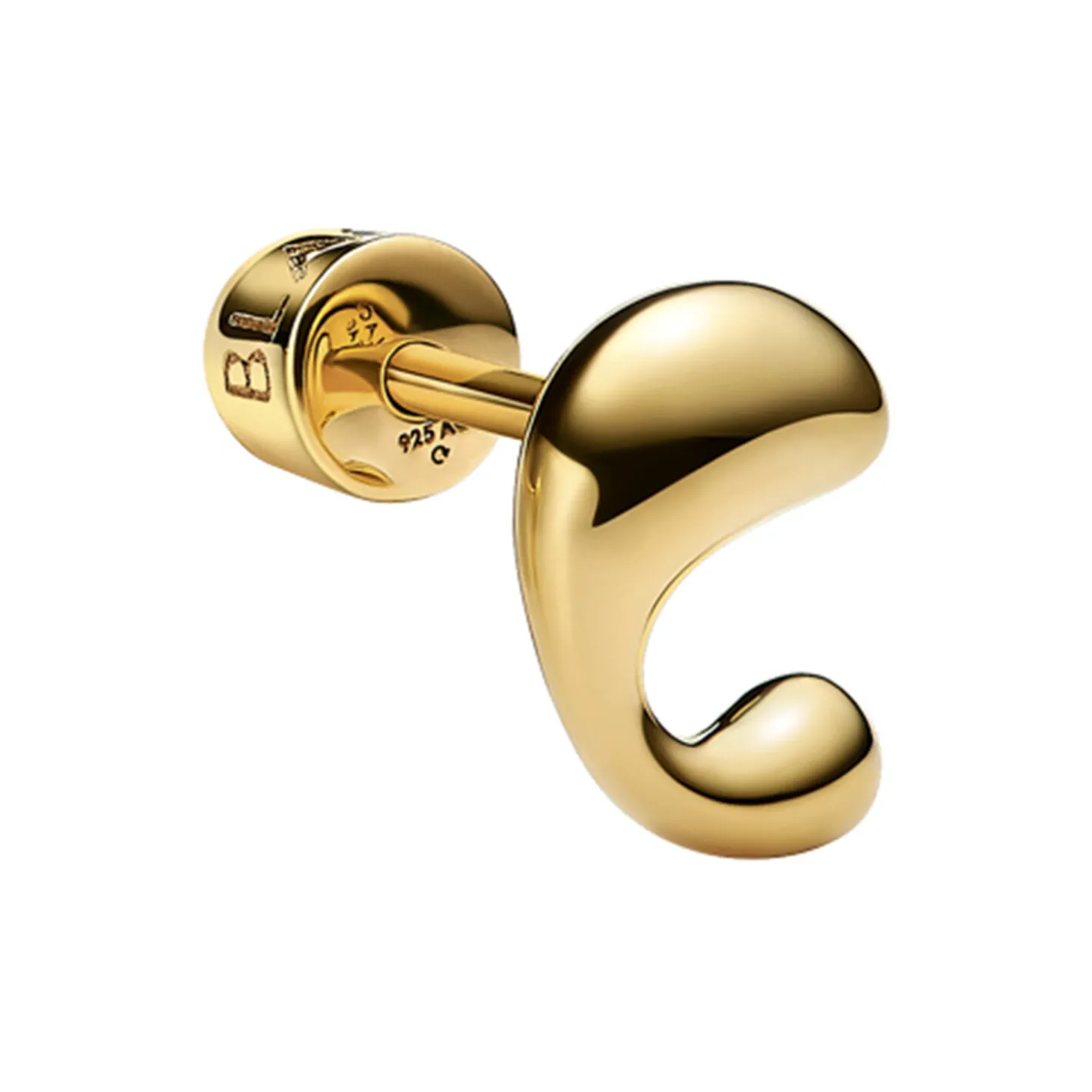 Dolphin Pool Stud Left, gold