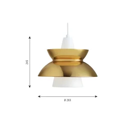 Doo-Wop pendel, messing