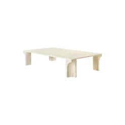 Doric Rectangular Coffee Table, neutral white