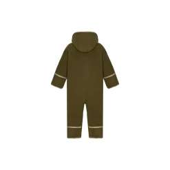 Doubleface Fleece Babysuit, dark olive/mocca