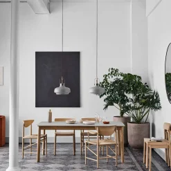 Drawn HM4 spisebordsstol, olieret eg