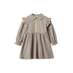 Dress L/S Alissa, blue check