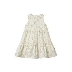 Dress Luise, 9426 ivory cheked flowers