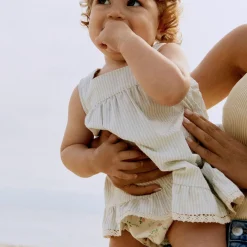 Dress Ruffle Ayla, 9444 summer blue stripe