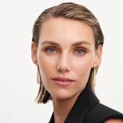 Drop Dew Pave Øreringe, forgyldt