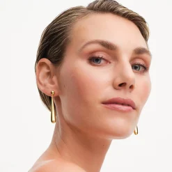 Drop Dew Øreringe, forgyldt