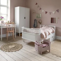 Dukkeseng med madras, blossom pink