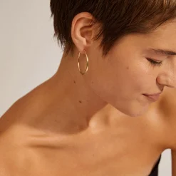 EANNA recycled maxi hoops, guldbelagt