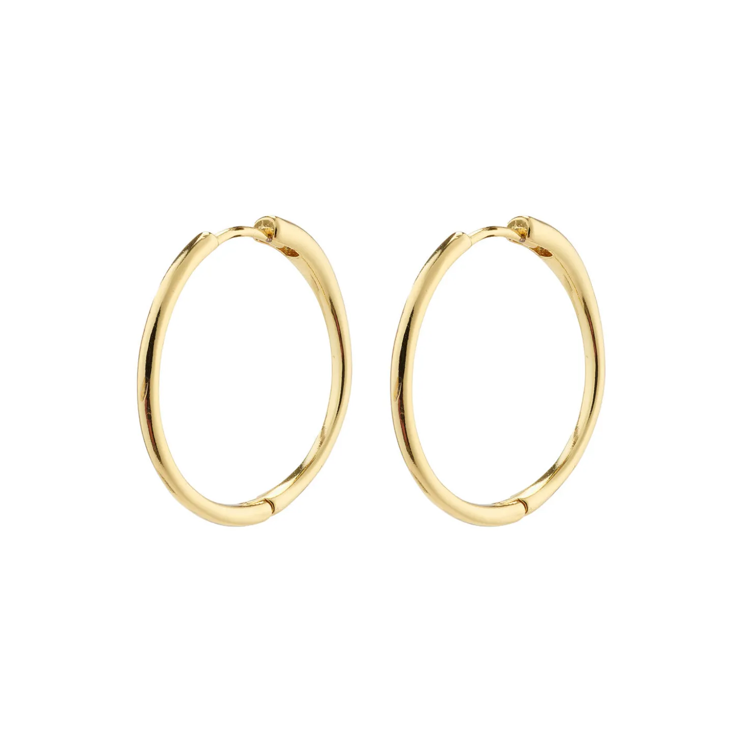 EANNA recycled store hoops, guldbelagt